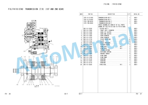 Komatsu FD100-7, FD115-7, FD135-7, FD150E-7, FD160E-7 Parts Manual PEE07E1-02-2