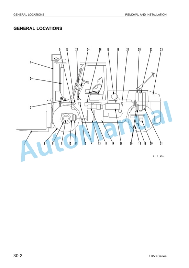 Komatsu FD100-8, FD115-8, FD135-8, FD150E-8, FD160E-8 Forklift Truck Shop Manual BEE08E1-01-2
