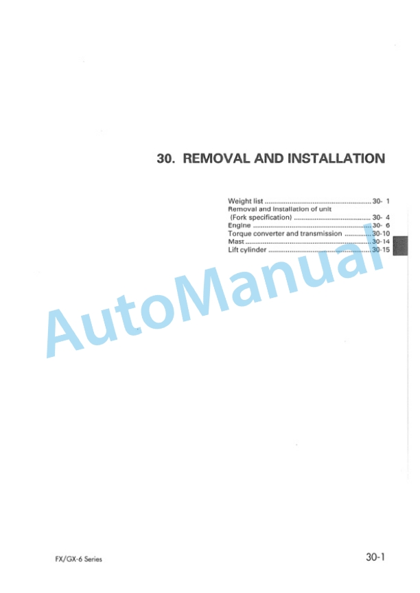 Komatsu FD150-6, FD180-6, FD200Z-6, FD200-6, FD250Z-6 Forklift Truck Shop Manual BEF06E1-01-2