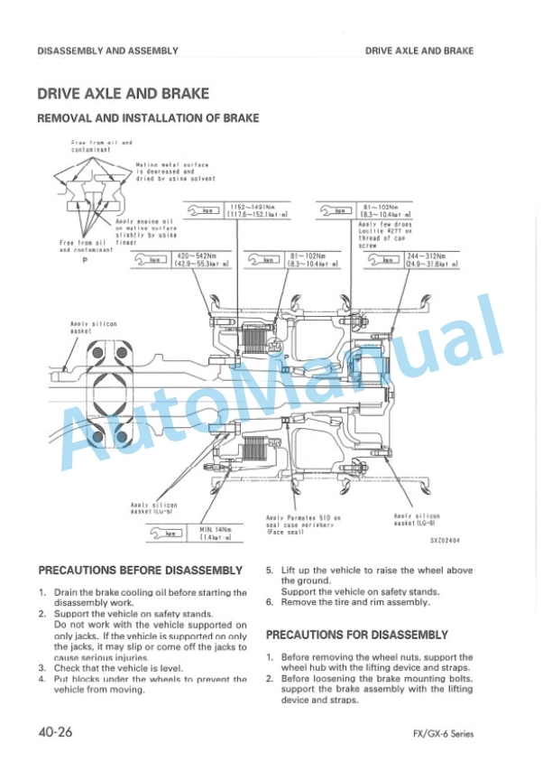 Komatsu FD150-6, FD180-6, FD200Z-6, FD200-6, FD250Z-6 Forklift Truck Shop Manual BEF06E1-01-3