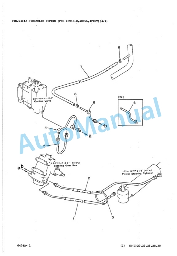 Komatsu FD20-11, FD23-11, FD25-11, FD28-11, FD30-11, FD20H-11, FD25H-11, FD30H-11, FD20L-11, FD25L-11, FG20 Parts Manual PEB11J1-04-5