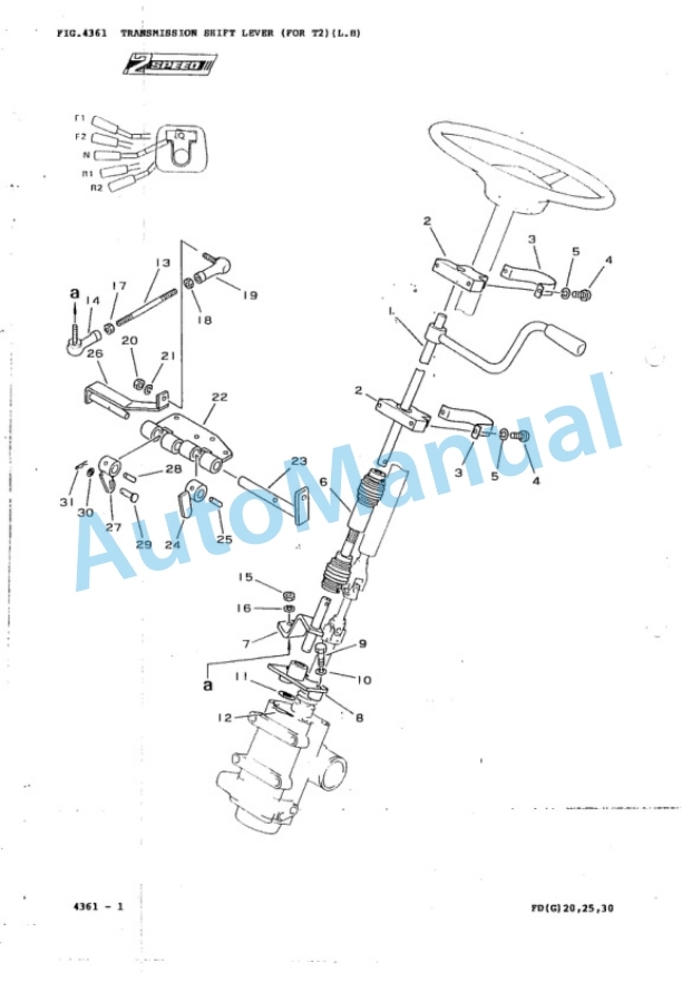 Komatsu FD20-11, FD25-11, FD30-11, FD25H-11, FD30H-11, FD20S-11, FD25S-11, FD20J-11, FD25J-11, FD30J-11, FG20 Parts Manual PEB11A1-03-3