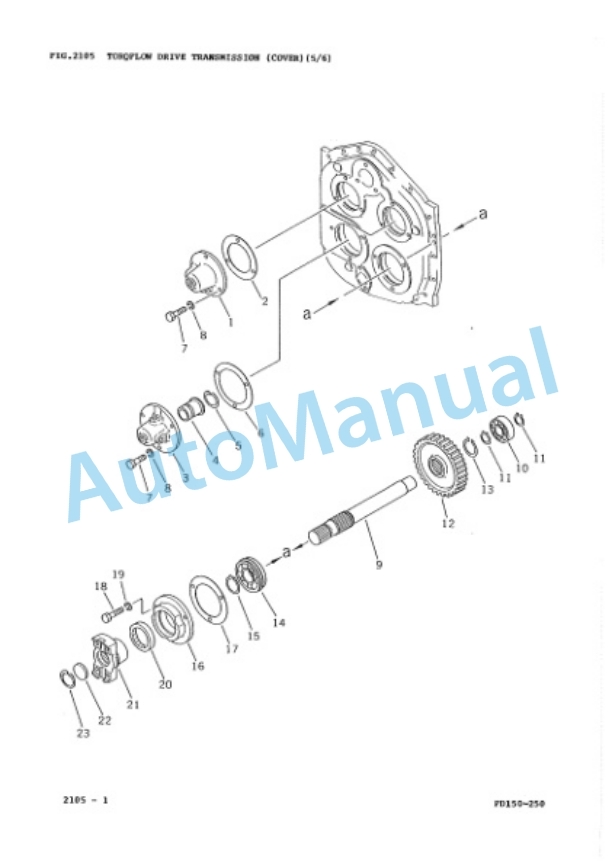 Komatsu FD200-5, FD220-5, FD240-5, FD250Z-5 Forklift Truck Parts Manual PEG05A1-01-2