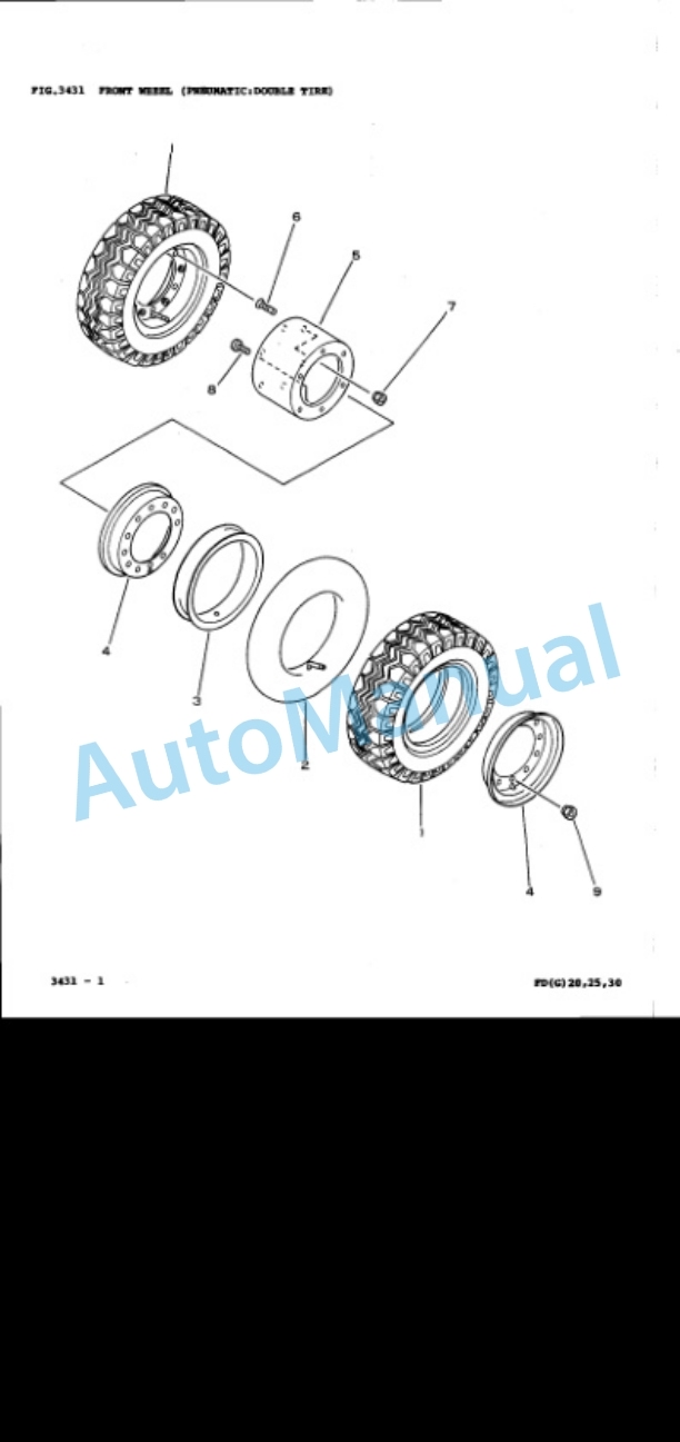 Komatsu FD20D-11E, FD25D-11E, FD30D-11E, FG20D-11E, FG25D-11E, FG30D-11E Parts Manual PEB11B1-01-3