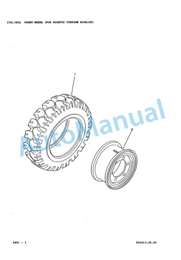 Komatsu FD35-4, FD40-4, FD45-4, FD35Z-4, FD40Z-4, FD33N-4, FD35N-4, FD35H-4, FD40H-4, FD45H-4, FD33S-4, FD35S Parts Manual FD35_45.4-PNE3-3