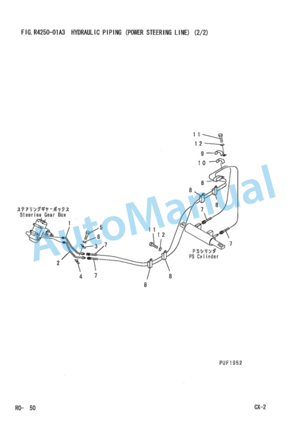 Komatsu FD35-8, FD40-8, FD35Z-8, FD40Z-8, FD45-8, FD50A-8 Forklift Truck Parts Manual PEC08E1-02-5