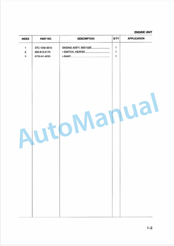 Komatsu FD35Z-8, FD40Z-8, FD35A-8, FD40A-8, FD45A-8, FD50A-8 Parts Manual FORMER-03686-2