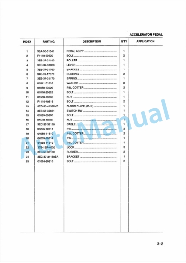Komatsu FD35Z-8, FD40Z-8, FD35A-8, FD40A-8, FD45A-8, FD50A-8 Parts Manual FORMER-03686-3