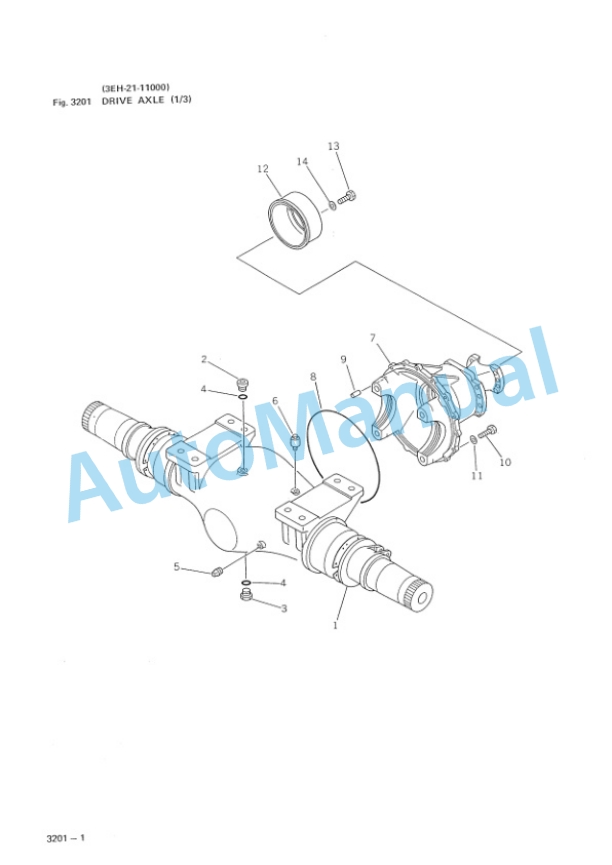 Komatsu FD400-2 Forklift Truck Parts Manual FORMER-02081-1-3