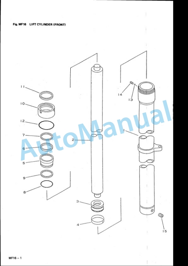 Komatsu FG10-15, FG14-15, FG15-15, FG18-15, FG15H-15, FG18H-15, FG10D-15, FG14D-15, FG15D-15, FG18D-15, FD10 Parts Manual MFF185-PNE1-5