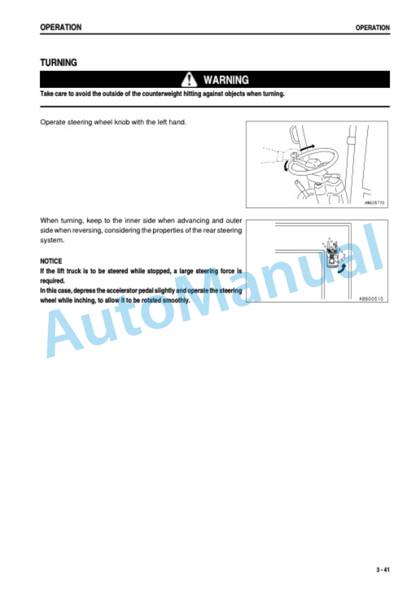 Komatsu FG10-17, FG14-17, FG15-17, FG18-17, FG15H-17, FG18H-17, FD15-17, FD18-17 Forklift Truck Operation and Maintenance Manual AEA17E1-02-4