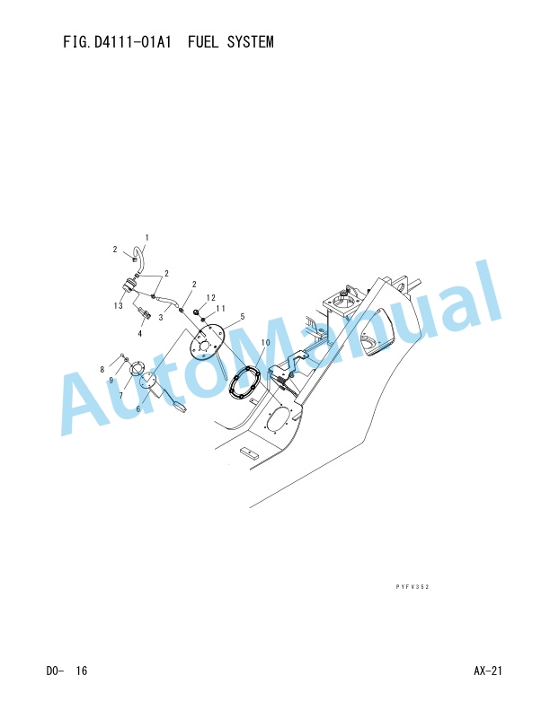 Komatsu FG10-21-W, FG15-21-W, FG18-21-W, FG15H-21-W, FG18H-21-W, FD10-21-A, FD15-21-A, FD18-21-A Forklift Parts Manual FENO1859-01-2