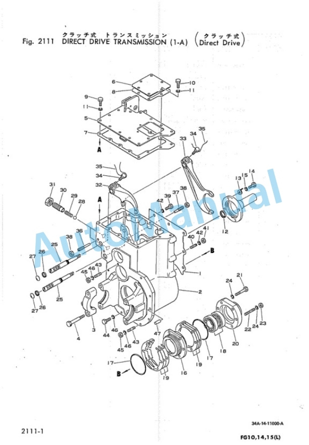 Komatsu FG10, FG14, FG15 Forklift Truck Parts Manual-2