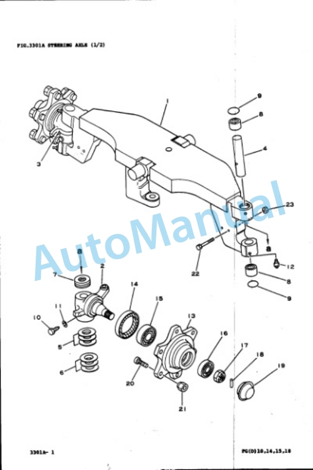 Komatsu FG10D-15, FG14D-15, FG15D-15, FG18D-15, FG15HD-15, FG18HD-15, FD10D-15, FD14D-15, FD15D-15, FD18D-15, FD15HD Parts Manual PEA15A1-03-3