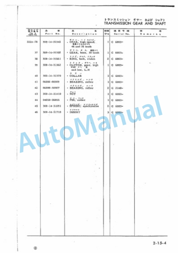 Komatsu FG15-10, FG15L-10 Parts Manual-2