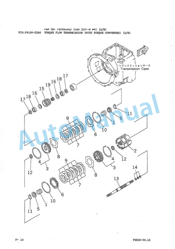 Komatsu FG20-12, FG25-12, FG30-12, FG20H-12, FG25H-12, FG30H-12, FG20S-12, FG25S-12, FG30S-12, FG20SH-12, FG25SH Parts Manual PEB12C1-02-4