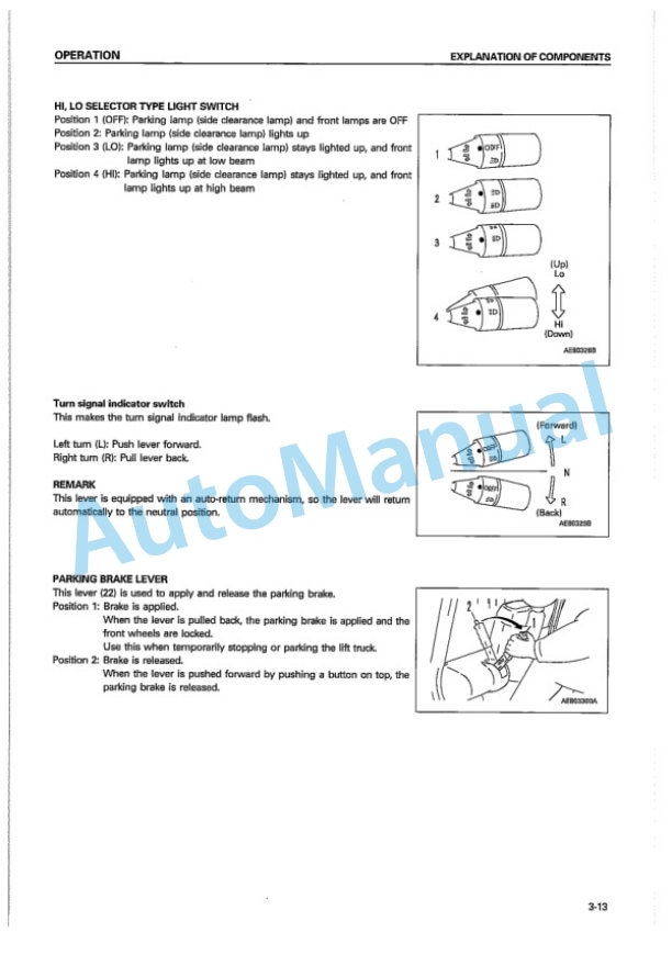 Komatsu FG20-14, FG25-14, FG30-14, FG20H-14, FG25H-14, FG30H-14, FD20-14, FD25-14, FD30-14 Forklift Truck Operation and Maintenance Manual AEB14EC-02-3