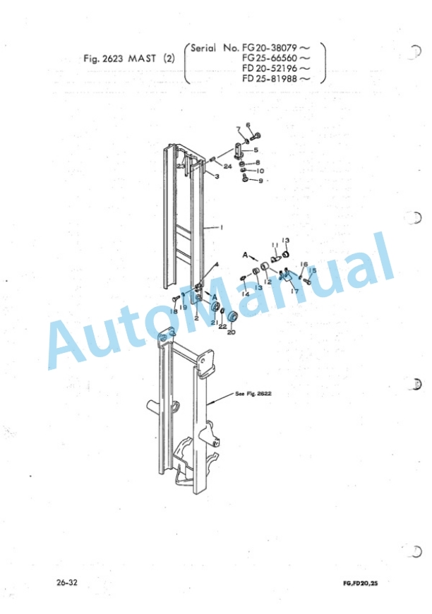 Komatsu FG20-6, FD20-6, FG25-6, FD25-6 Forklift Truck Parts Manual FG,D20,25.6-PE7-4