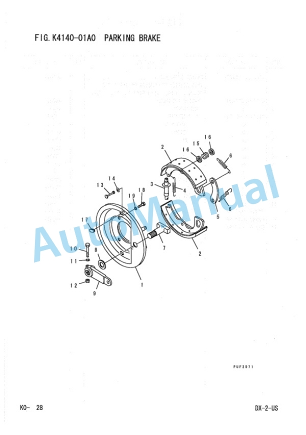 Komatsu FG50-7, FG60-7, FG70-7, FD50-7, FD60-7, FD70-7, FD80-7, FD50E-7, FD60E-7, FD70E-7 Forklift Truck Parts Manual PED07E1-03-3