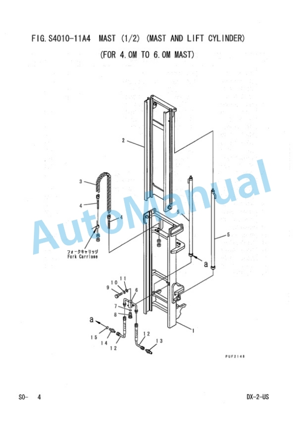 Komatsu FG50-7, FG60-7, FG70-7, FD50-7, FD60-7, FD70-7, FD80-7, FD50E-7, FD60E-7, FD70E-7 Forklift Truck Parts Manual PED07E1-03-5