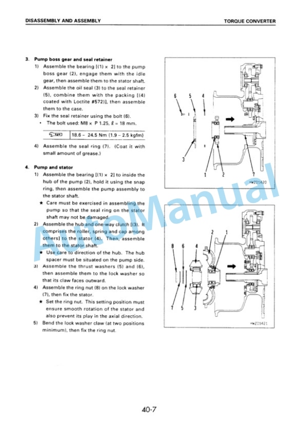 Komatsu FG50-7, FG60-7, FG70-7, FD50E-7, FD60E-7, FD70E-7, FD50-7, FD60-7, FD70-7, FD80-7 Forklift Truck Shop Manual BED07E1-01-3