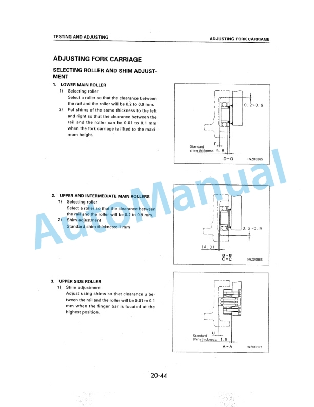 Komatsu FG50-7, FG60-7, FG70-7, FD50E-7, FD60E-7, FD70E-7, FD50-7, FD60-7, FD70-7, FD80-7 Forklift Truck Shop Manual SM181-2