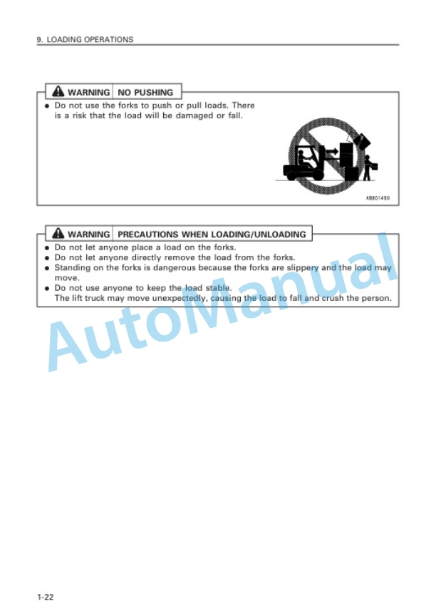 Komatsu FG50-7, FG60-7, FG70-7, FG70-8, FD50-7, FD60-7, FD70-7, FD50-8, FD60-8, FD70-8, FD80-8 Forklift Truck Operation and Maintenance Manual TEN00576-00-2