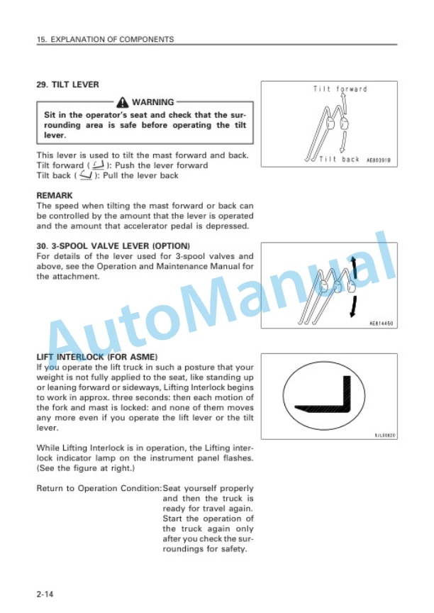 Komatsu FG50-7, FG60-7, FG70-7, FG70-8, FD50-7, FD60-7, FD70-7, FD50-8, FD60-8, FD70-8, FD80-8 Forklift Truck Operation and Maintenance Manual TEN00576-00-3