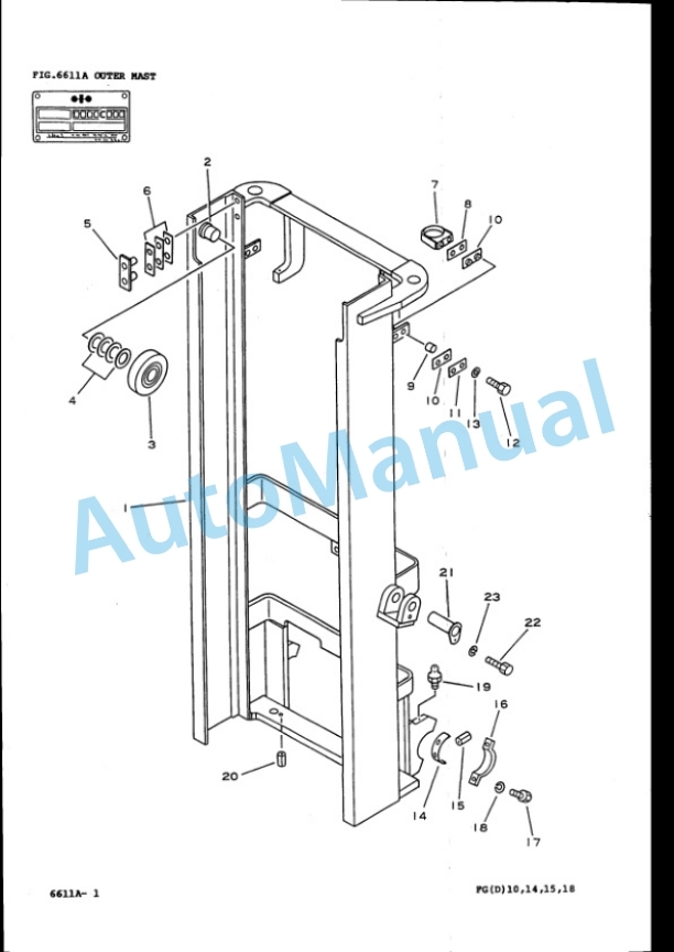 Komatsu FG(D)10,14,15,18 Parts Manual 4D95S.W-5