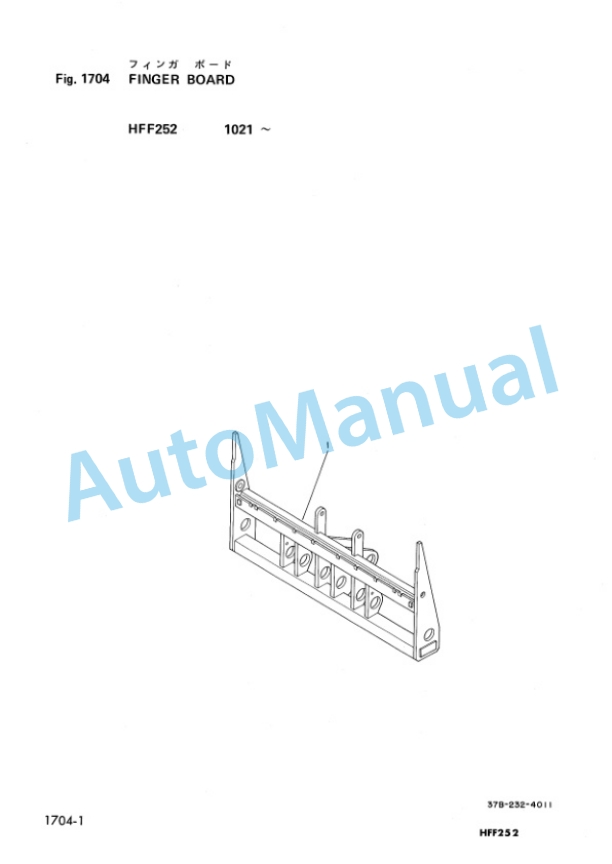 Komatsu FG(D)20 28-7 Hinged Fork Parts Manual HFF252-PNE1-3