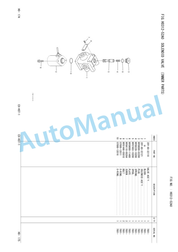 Komatsu FH100-1, FH120-1, FH135-1, FH160-1 Forklift Truck Chassis Parts Manual FEN04332-01-3