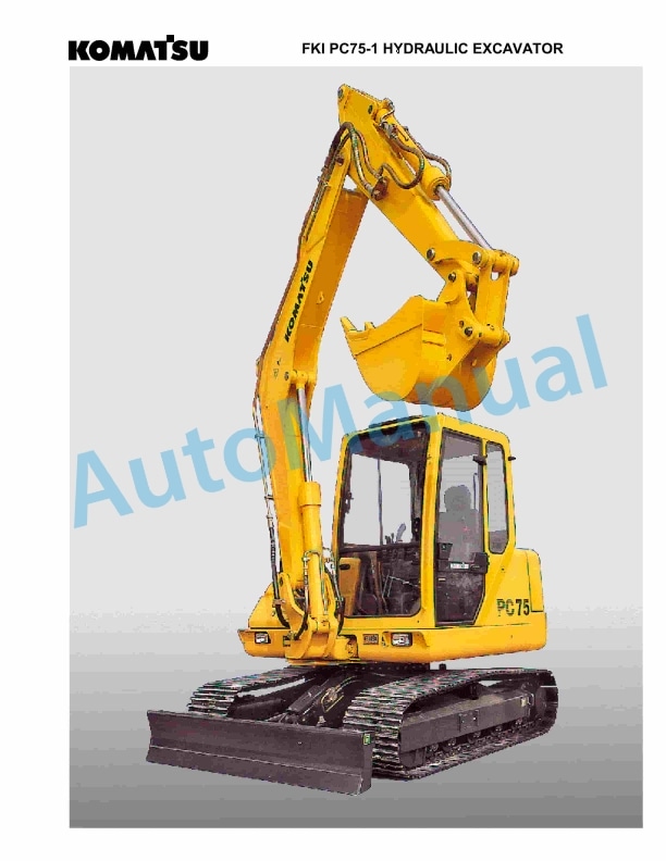 Komatsu FKI PC75-1 Hydraulic Excavator Parts Manual