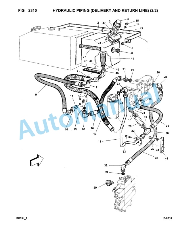 Komatsu FKI SK05J-1 Skid Loader Parts Manual 0007-UP-4