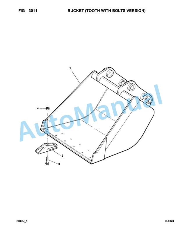 Komatsu FKI SK05J-1 Skid Loader Parts Manual 0007-UP-5