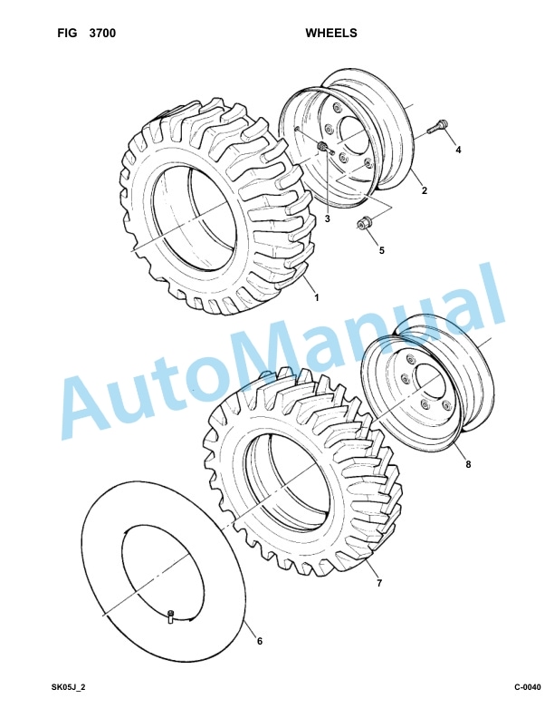 Komatsu FKI SK05J-2 Skid Loader Parts Manual SK05JF20001-UP-3