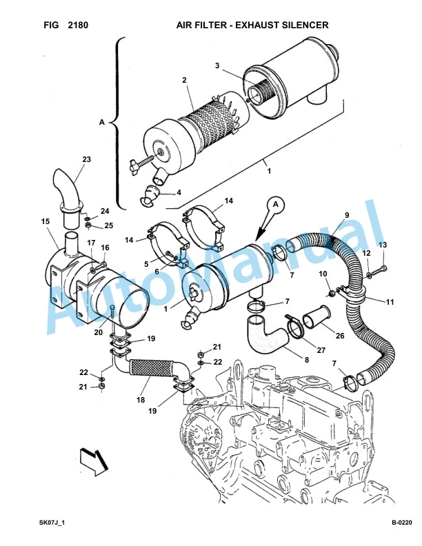 Komatsu FKI SK07J-1 Skid Loader Parts Manual 3443031-UP-3
