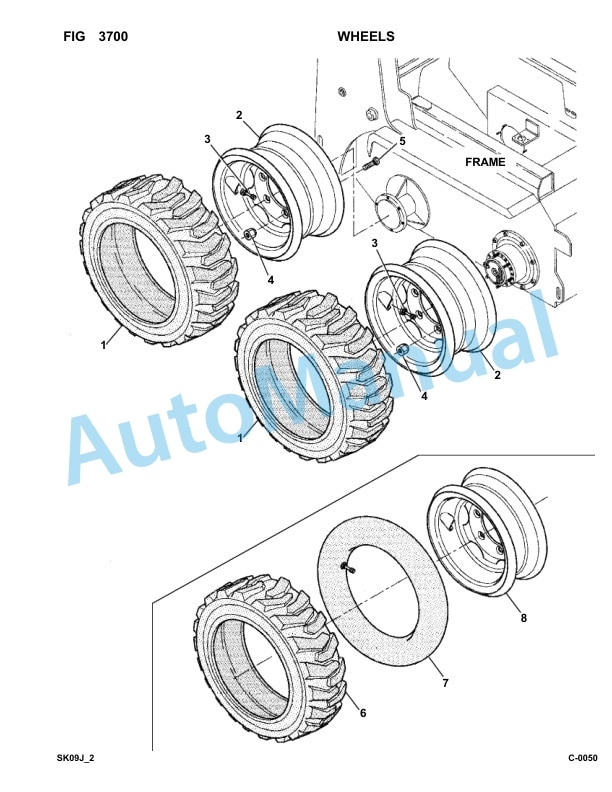 Komatsu FKI SK09J-2 Skid Loader Parts Manual SK09JF20001-UP-3