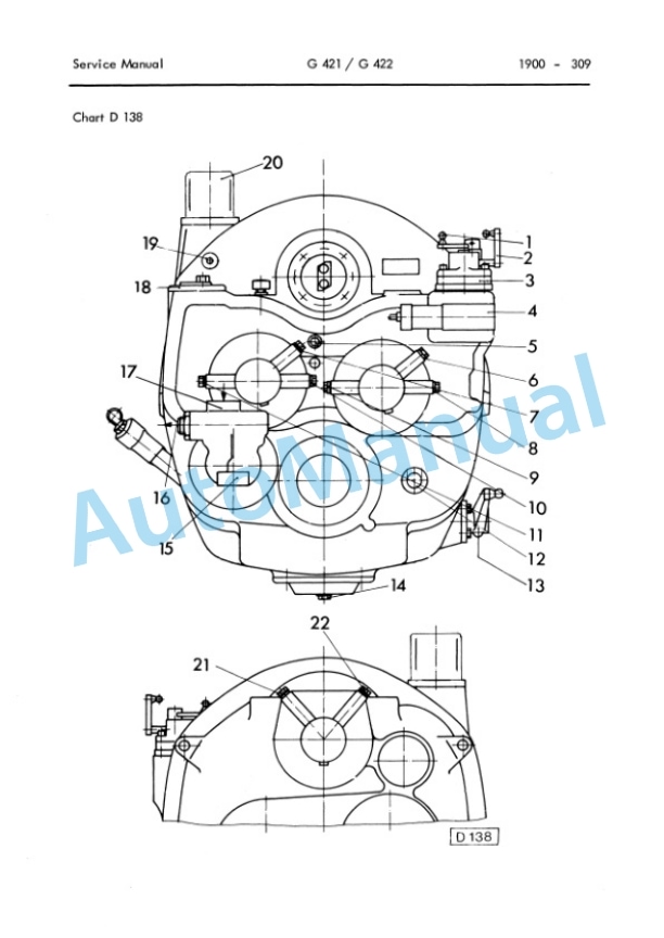 Komatsu G421, G422, G521, G522, G523 Transmission Service Manual 2975 413 M1-2