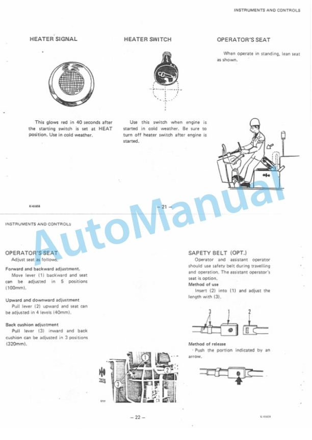 Komatsu GD28AC-1 Motor Grader Operation and Maintenance Manual SEAM237A01-2