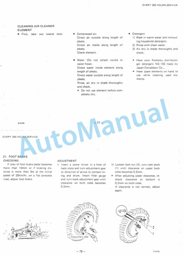 Komatsu GD28AC-1 Motor Grader Operation and Maintenance Manual SEAM237A01-4