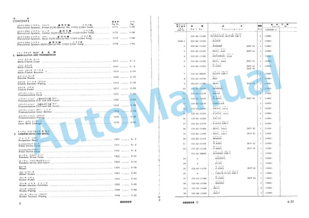 Komatsu GD500R-2 Motor Grader Parts Manual PEPB023A0204-4