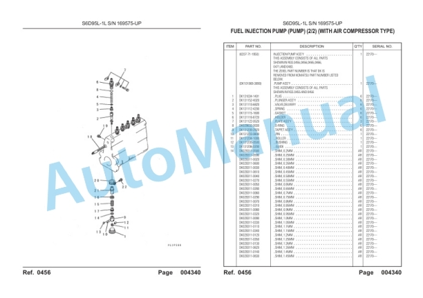 Komatsu GD511A-1 Parts Book LEPBG51100-2