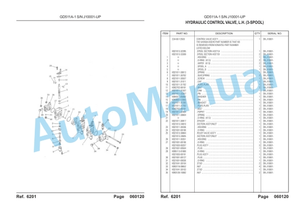 Komatsu GD511A-1 Parts Book LEPBG51100-5