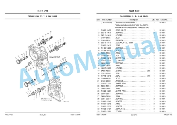 Komatsu GD555-3C Galeo Motor Grader Parts Manual KEPB074300-3