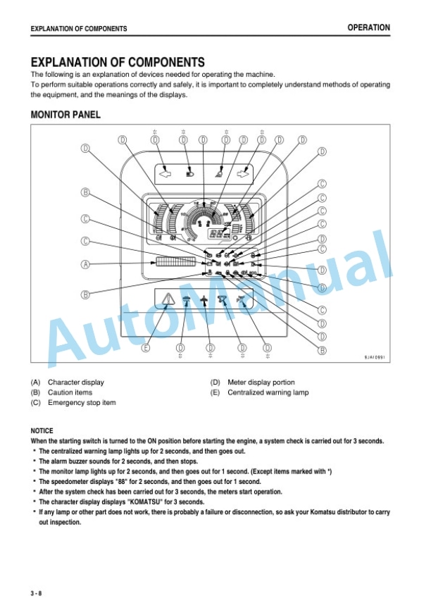 Komatsu GD555-5 Motor Grader Operation and Maintenance Manual PEN01014-06-2