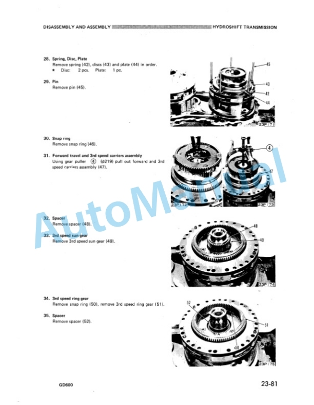 Komatsu GD600-1 Series Shop Manual SEBM023BA02-3