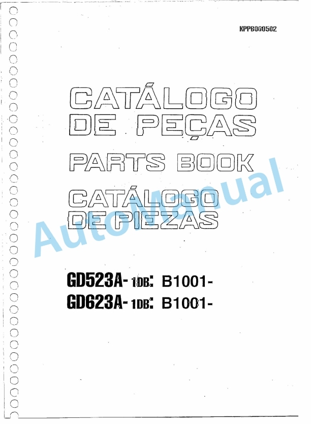 Komatsu GD623A-1DB, GD623A-1DB Motor Grader Parts Manual KPPB000502