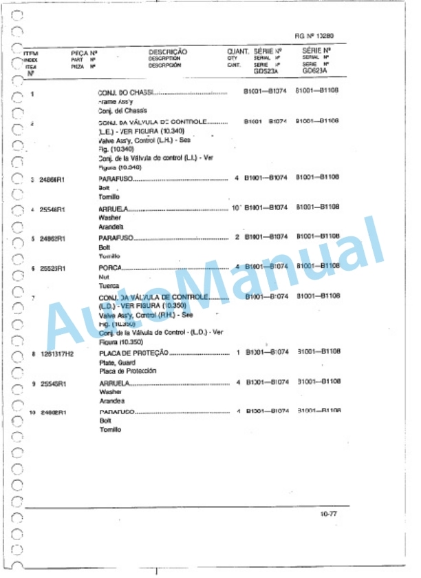 Komatsu GD623A-1DB, GD623A-1DB Motor Grader Parts Manual KPPB000502-4