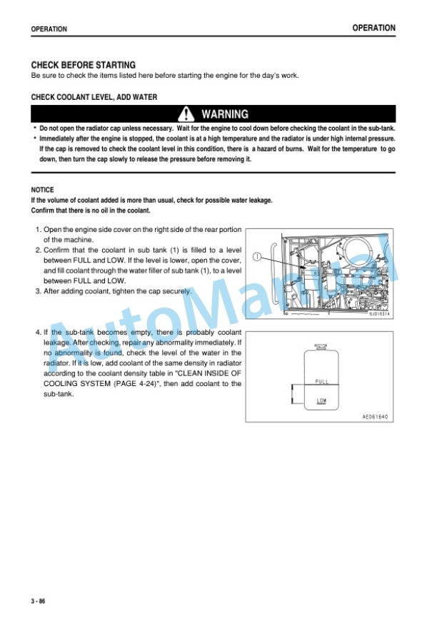 Komatsu GD705-5 Motor Grader Operation and Maintenance Manual PEN01558-02-3