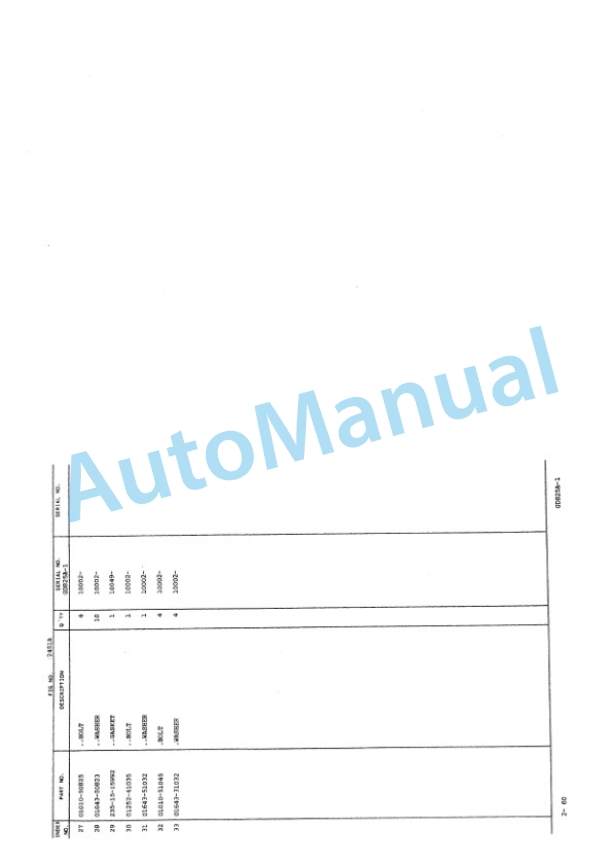 Komatsu GD825A-1 Motor Grader Parts Manual PEPB02350104-3